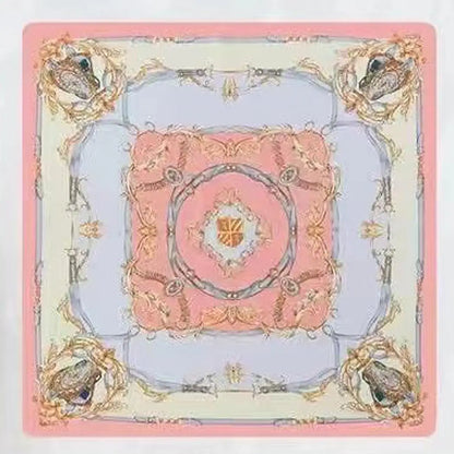 Pink Multi Print Silky Bandana