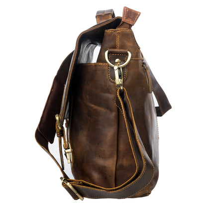 Portland Leather Laptop Bag - Sandal