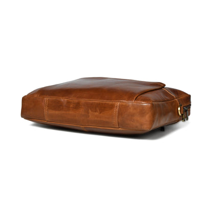 Denver Slim Leather Laptop Briefcase