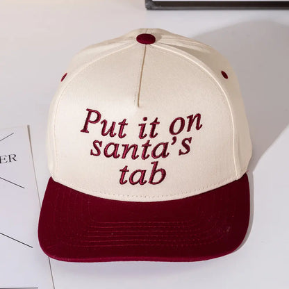 Santa's Tab Embroidered Canvas Cap