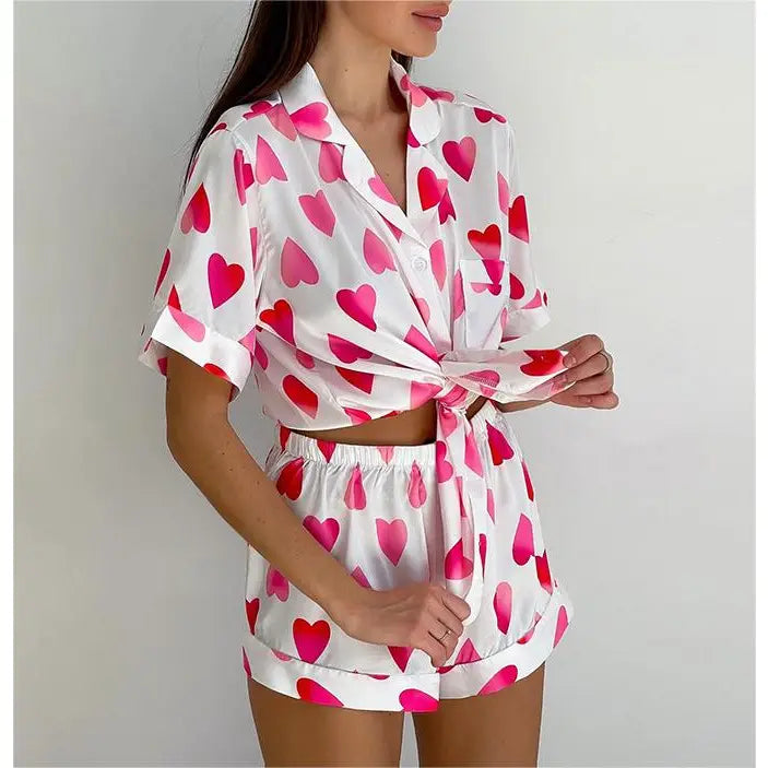 Valentine's Day Pajama Shorts Lounge Set