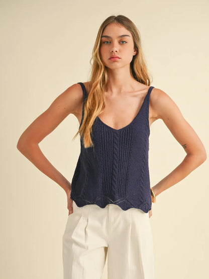 Relaxed Crop Sweater Tank