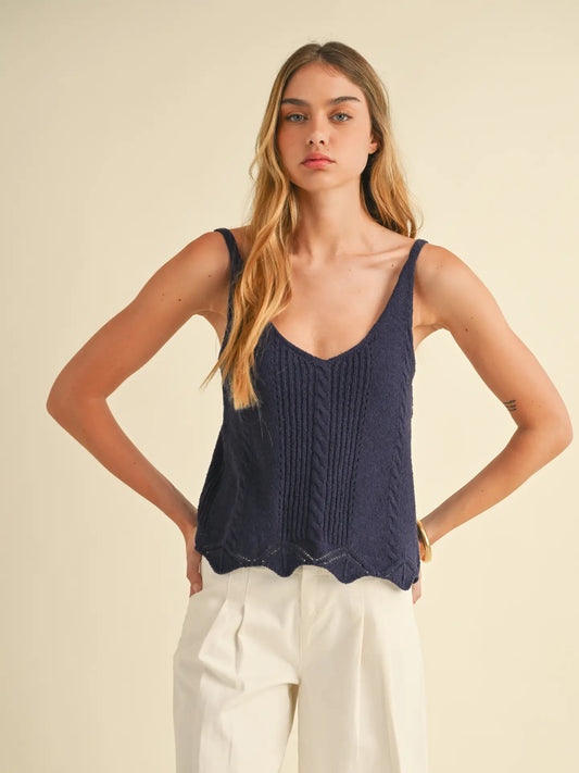 Relaxed Crop Sweater Tank