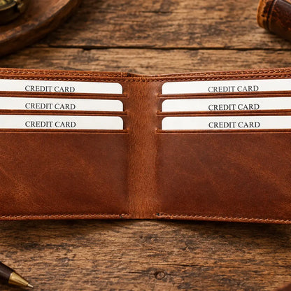 Full Grain Magnetic Bifold Wallet