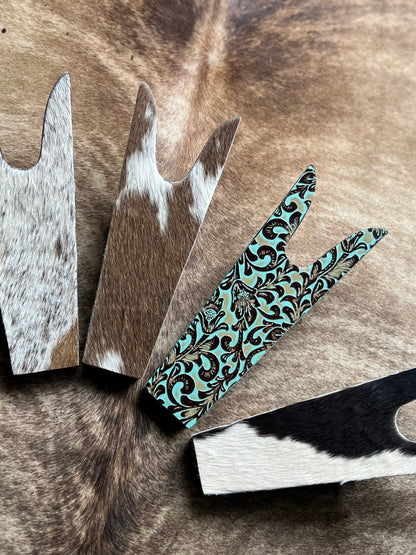 Cowhide/Tooled Leather Boot Jacks