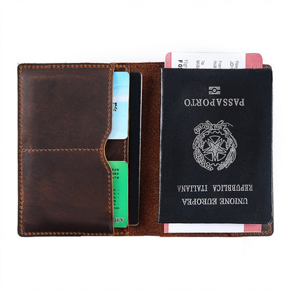 Leather Passport Holder Book