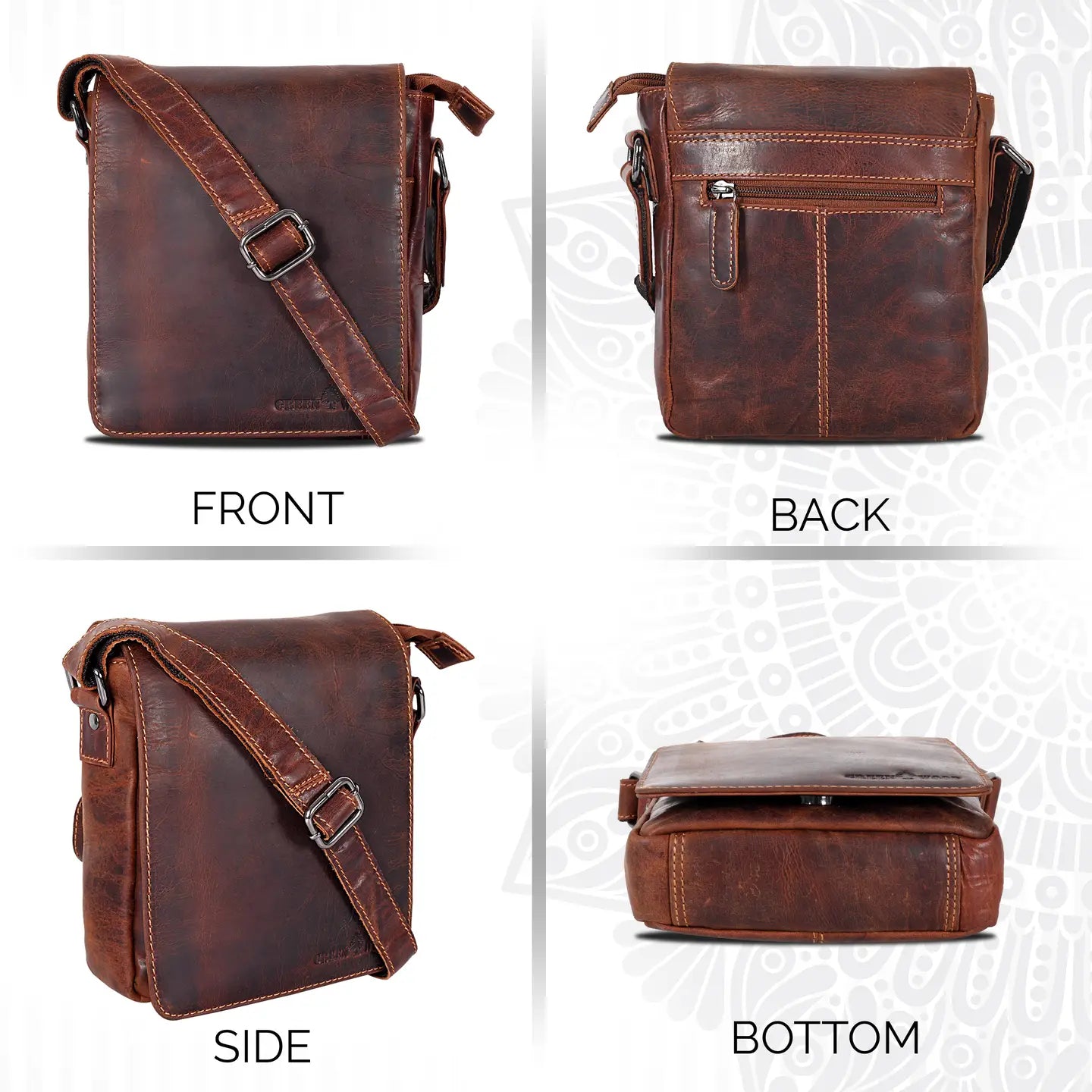 Mini Leather Shoulder Bag - Sandal