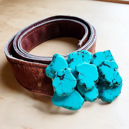 Medium Turquoise Slab Belt Buckle