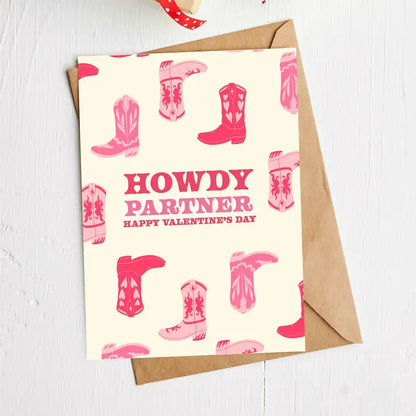 Howdy Partner Valentine's Greeting Card