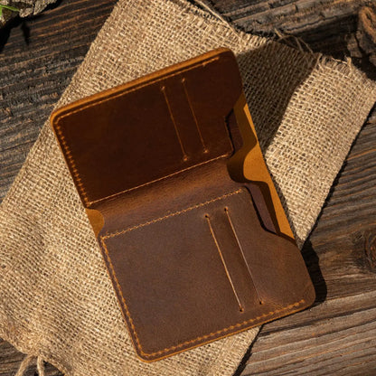 Light Brown Slim Leather Bifold