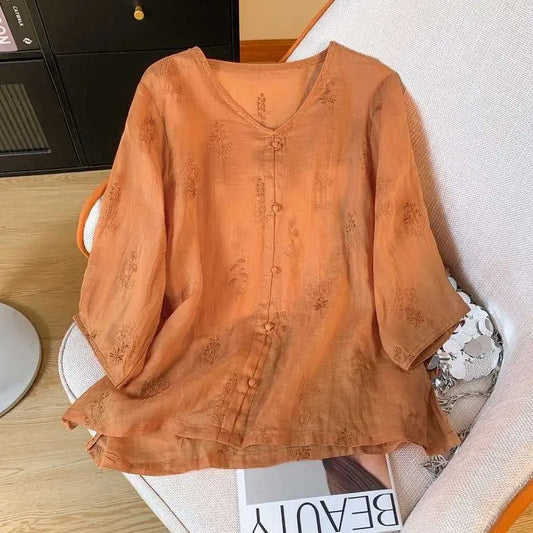 Tiger Lily Embroidered Blouse