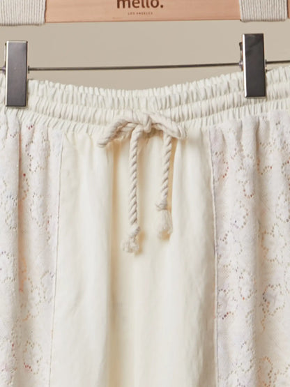 Floral Patchwork Ruffle Pants