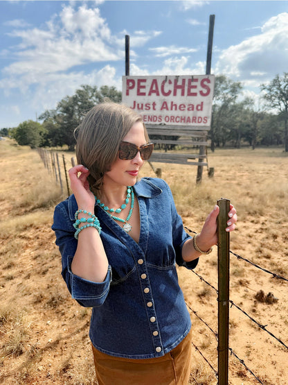 Angel Fire Beaded Turquoise Necklace