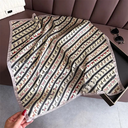 Silk Equestrian Print Scarf
