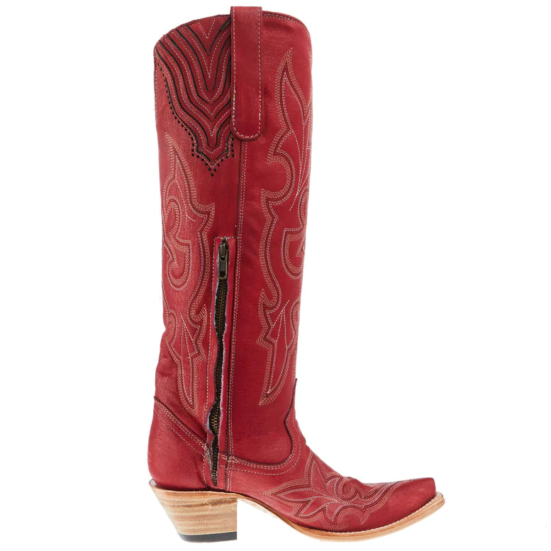 Corral Red Embroidery Tall Top Boot
