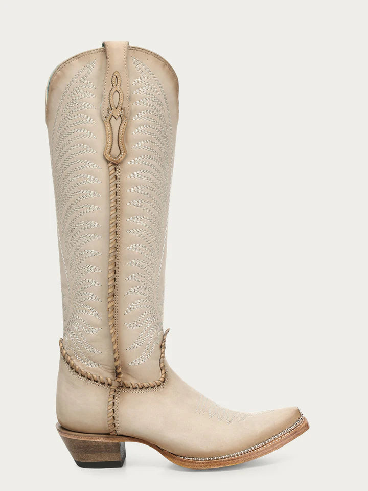 Corral LD Bone Embroidery & Woven Metallic Welt Boot