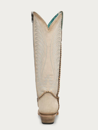 Corral LD Bone Embroidery & Woven Metallic Welt Boot