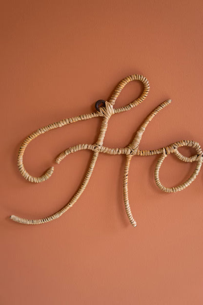 Seagrass & Iron "Howdy" Wall Decor