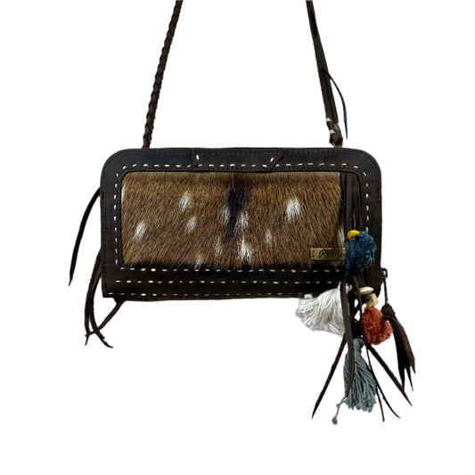 Pranee "Preston" Axis Deer Leather Crossbody Purse