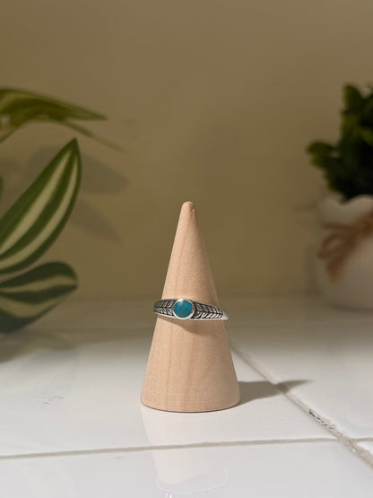 Turquoise Current Sterling Silver Ring - Size 6