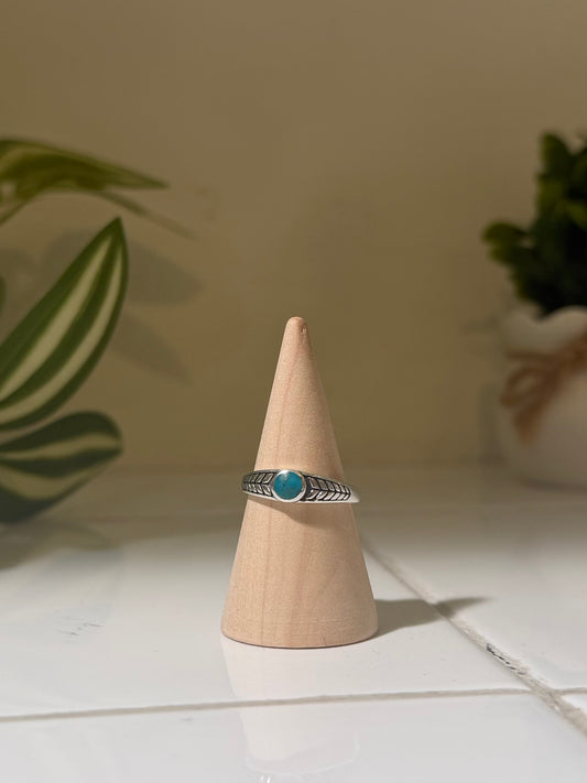Turquoise Current Sterling Silver Ring - Size 6