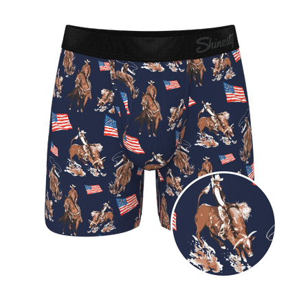 Shinesty Ball Hammock Boxers - Americana Cowboy