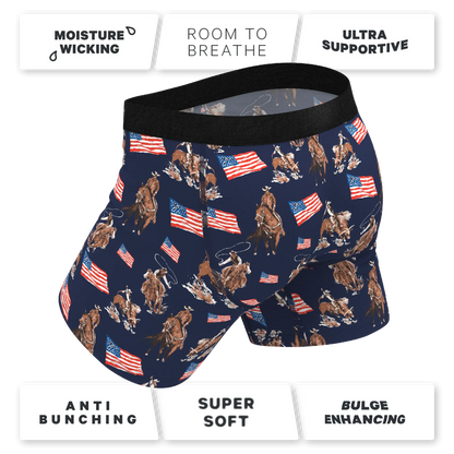 Shinesty Ball Hammock Boxers - Americana Cowboy