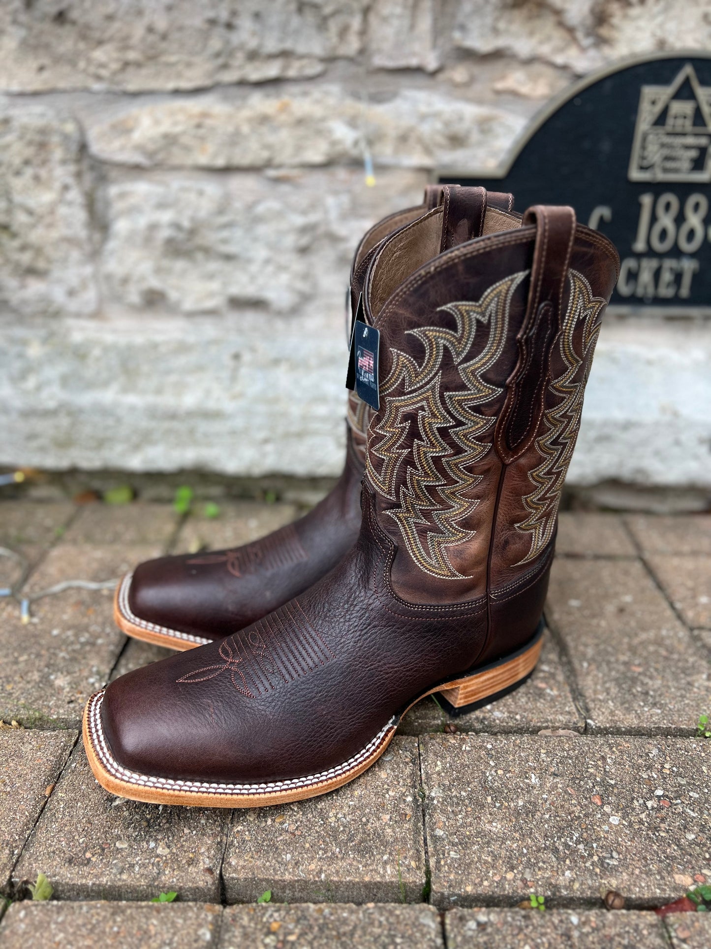 Tony Lama Men's Alfredo Bown American Bison Boot