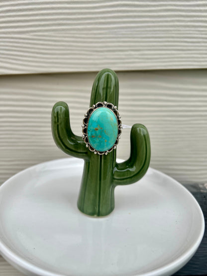 HADA Navajo Thunder Mountain Turquoise Ring - Adjustable!