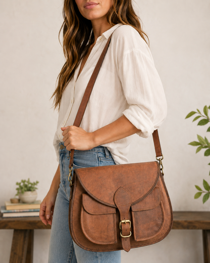 The Valencia Leather Crossbody Purse
