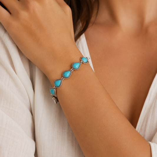 Western Turquoise Magnetic Bracelet