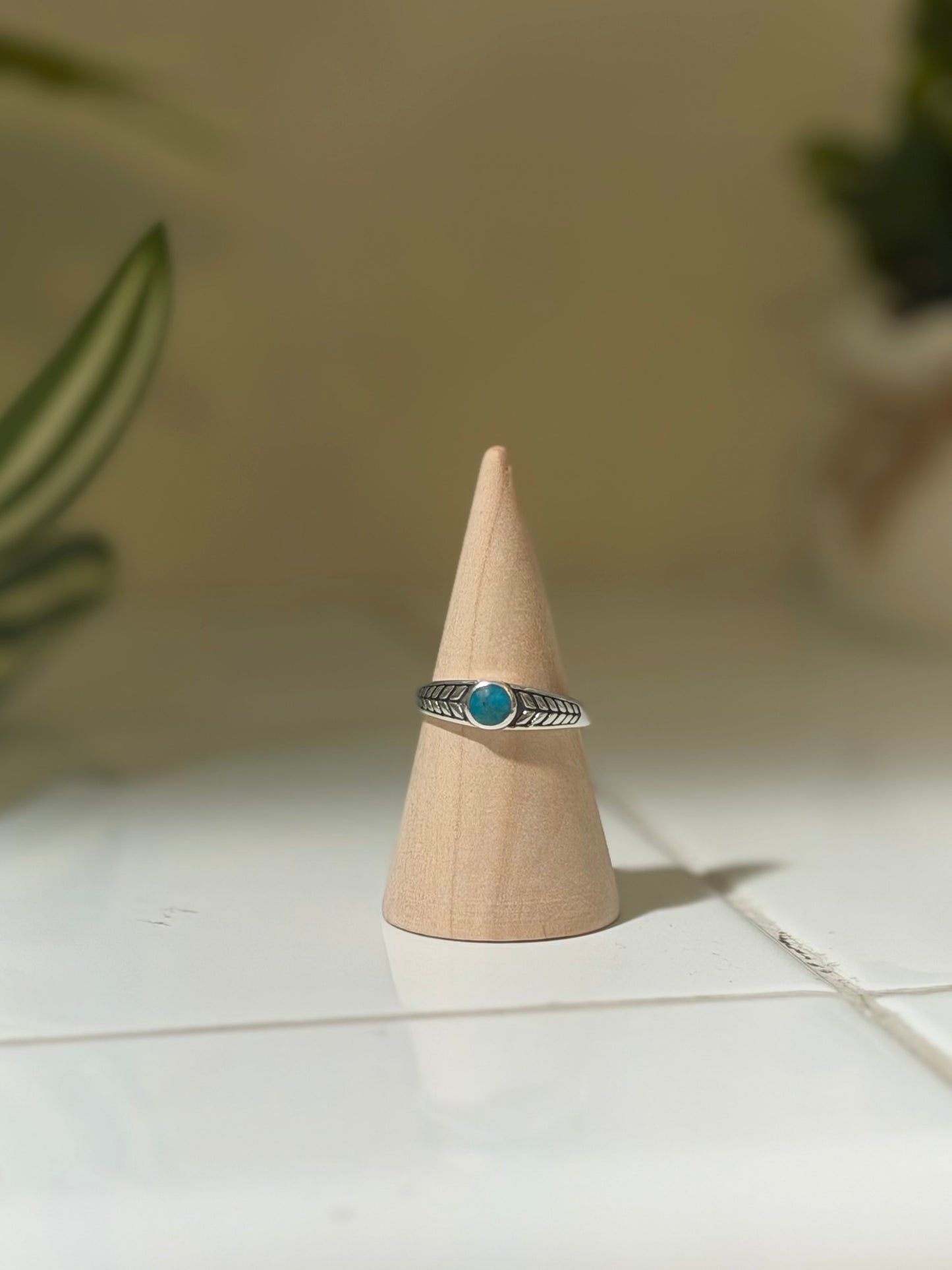 Turquoise Current Sterling Silver Ring - Size 6