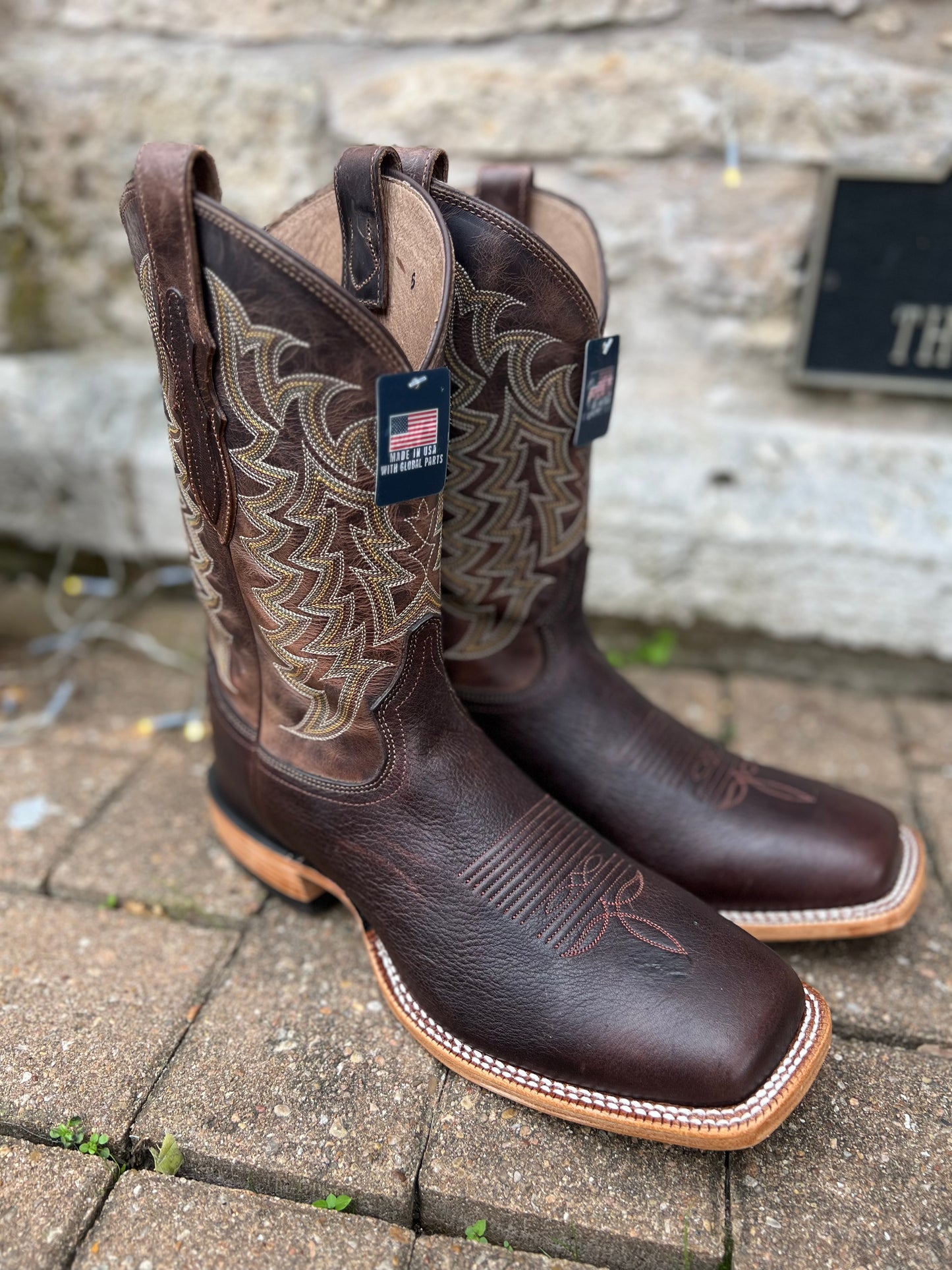 Tony Lama Men's Alfredo Bown American Bison Boot