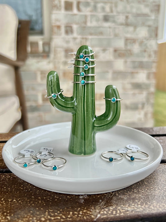 Teeny Tiny Turquoise Rings