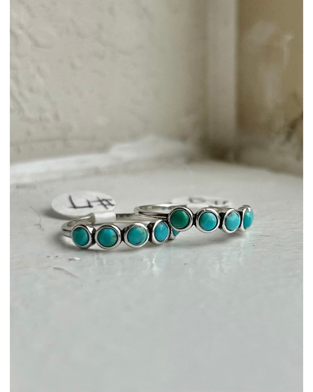 5 Stone Turquoise Band Handmade Ring