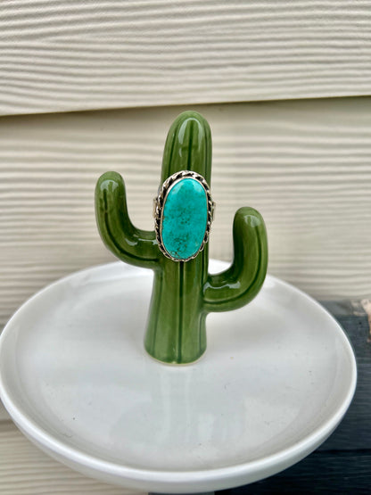 HADA Navajo Thunder Mountain Turquoise Ring - Adjustable!