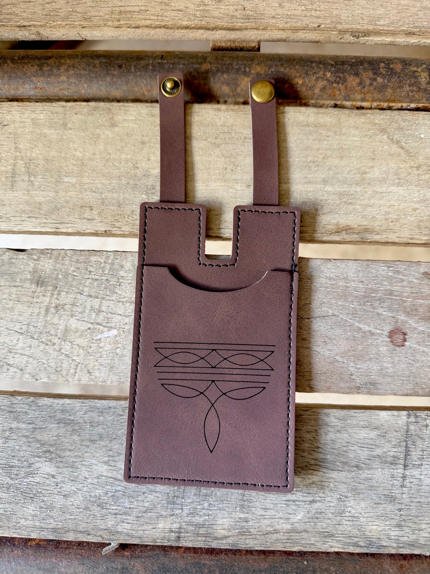 Cowboy Boot Wallet w/ Snap Closure