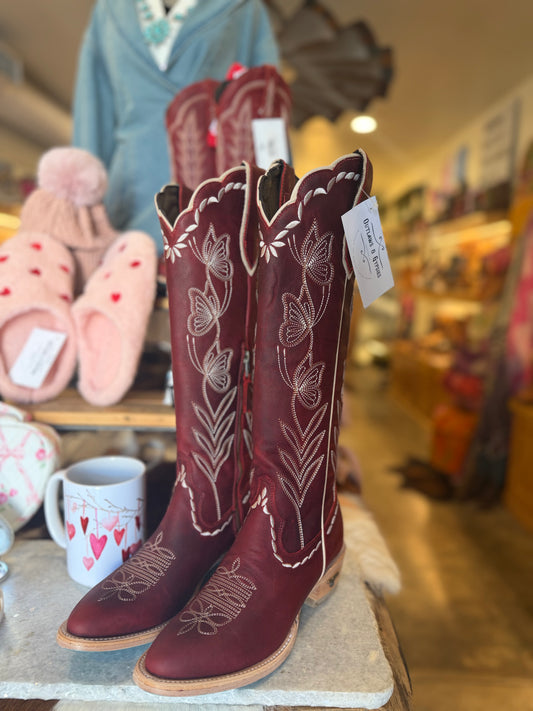 Lane Sweet Memories Knee High Boot in Smoldering Ruby