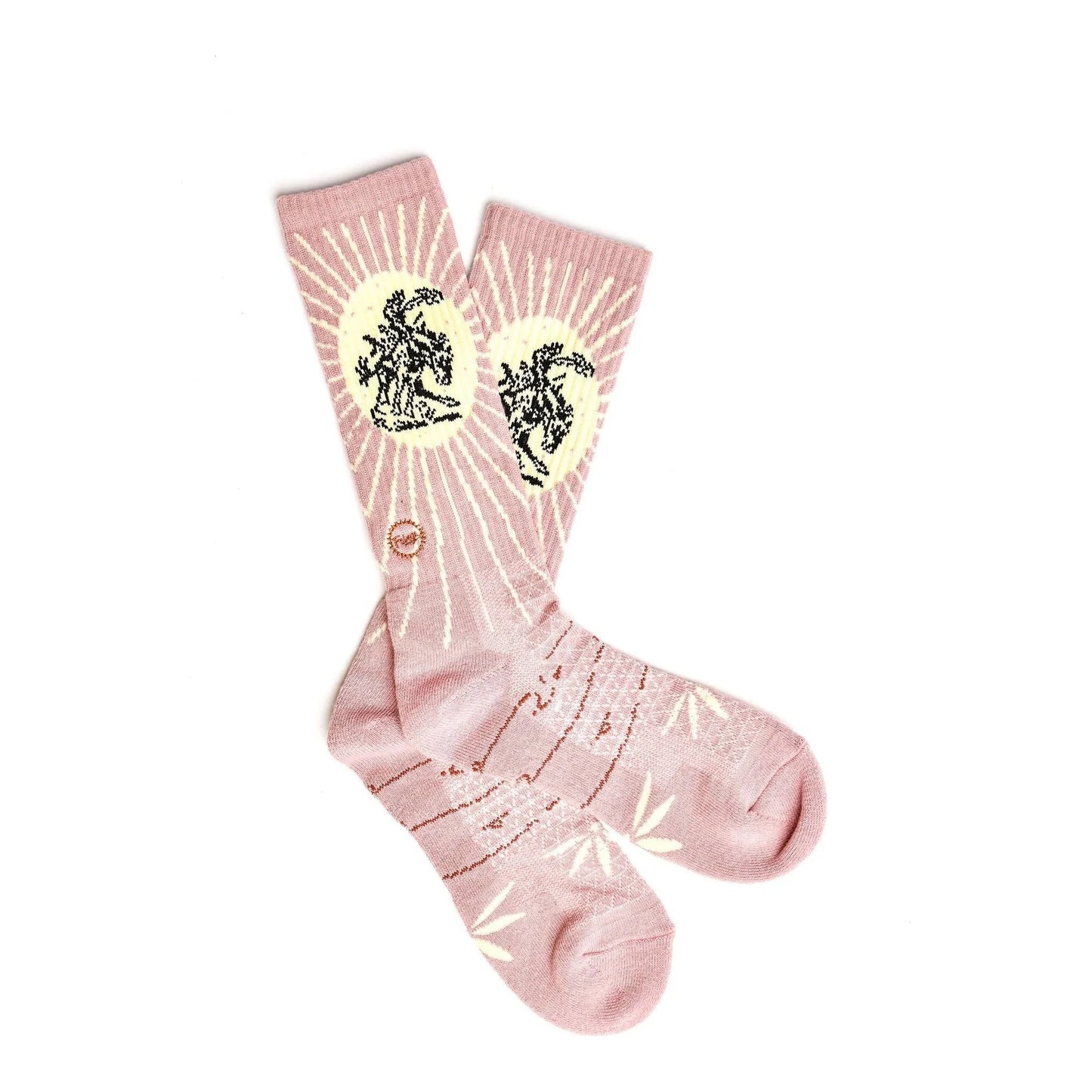Lucky Chuck Bucking Dusty Pink Boot Socks