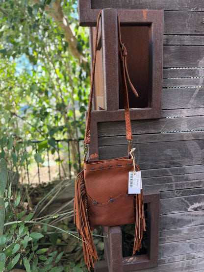 Pranee Classic "Altura" Fringe Crossbody Leather Purse