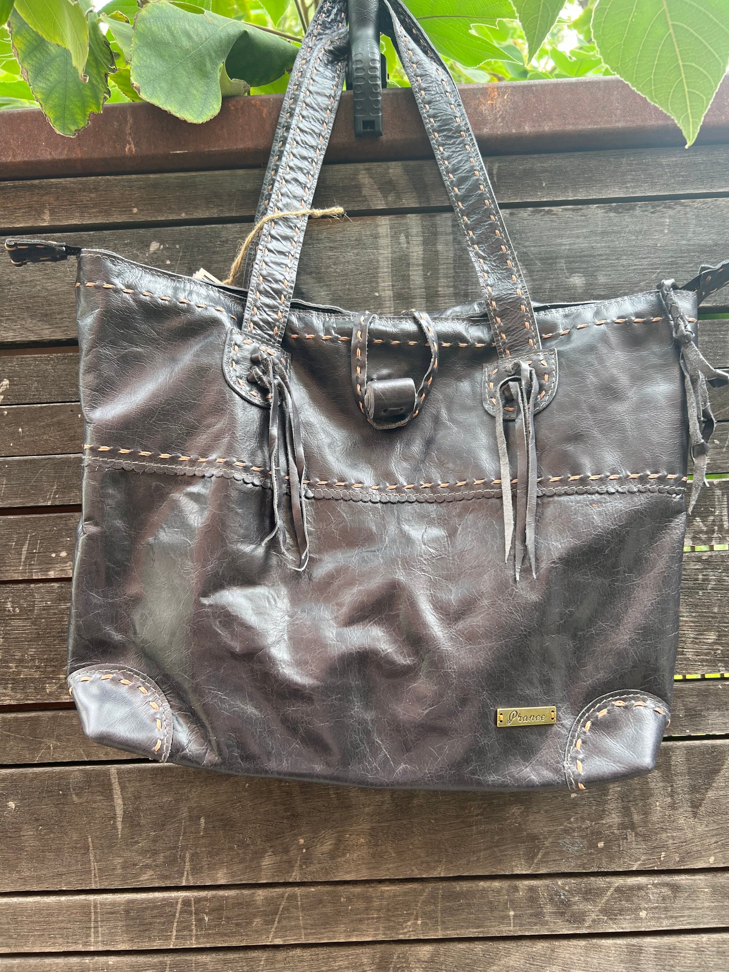 Pranee Austin Landon Leather Artisan Bag
