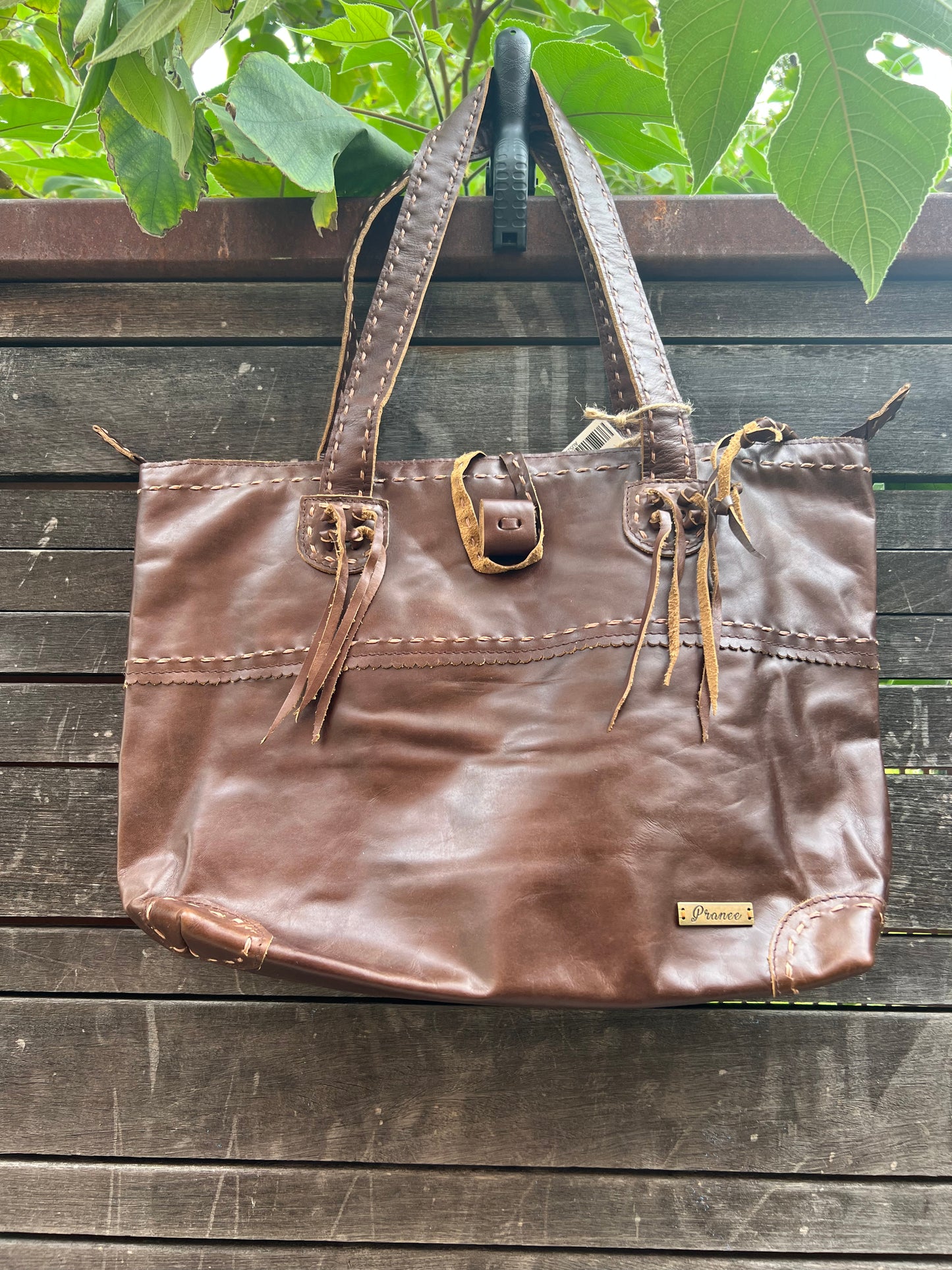 Pranee Austin Landon Leather Artisan Bag