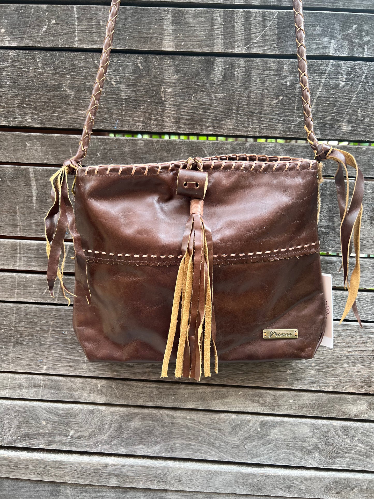Pranee Brandi Leather Artisan Bag - Classic
