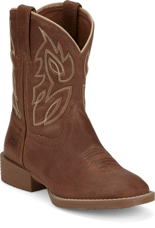 Justin Junior Roasted Cognac Water Buffalo Boot