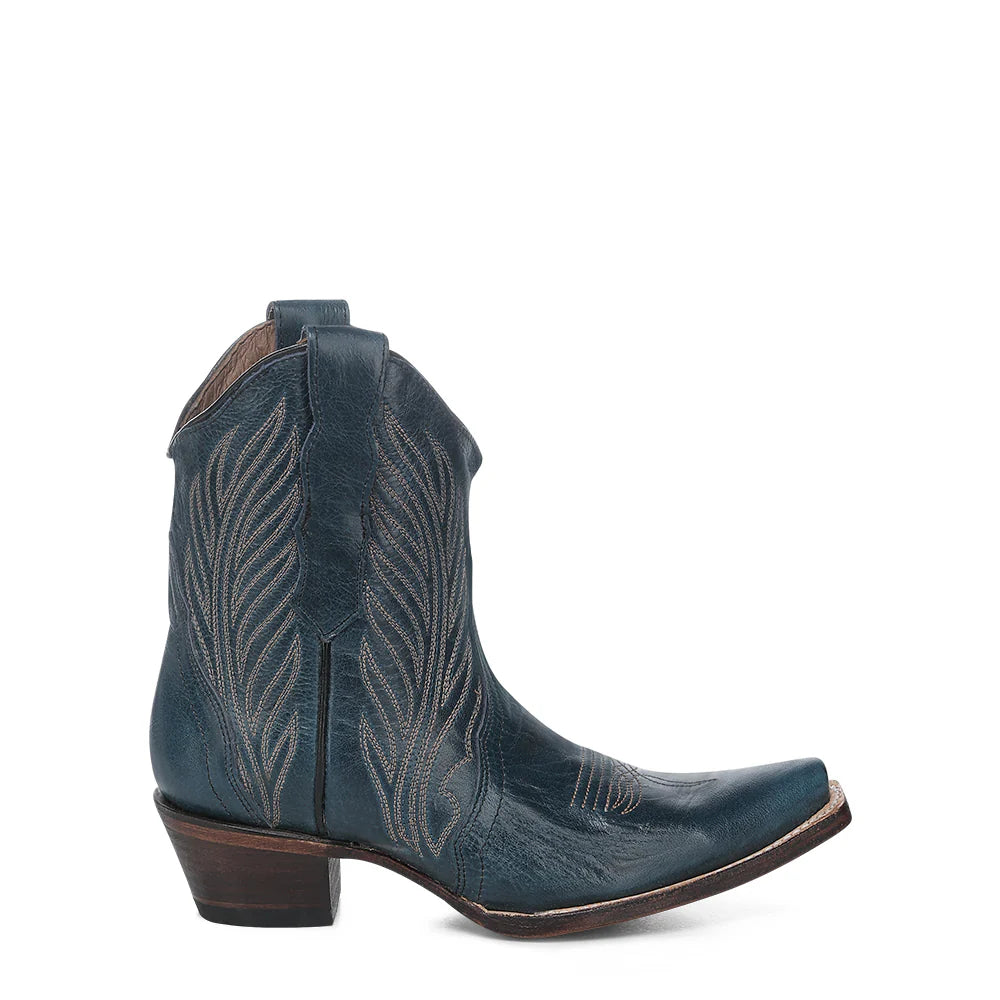 Circle G Navy Blue Embroidery Ankle Boot
