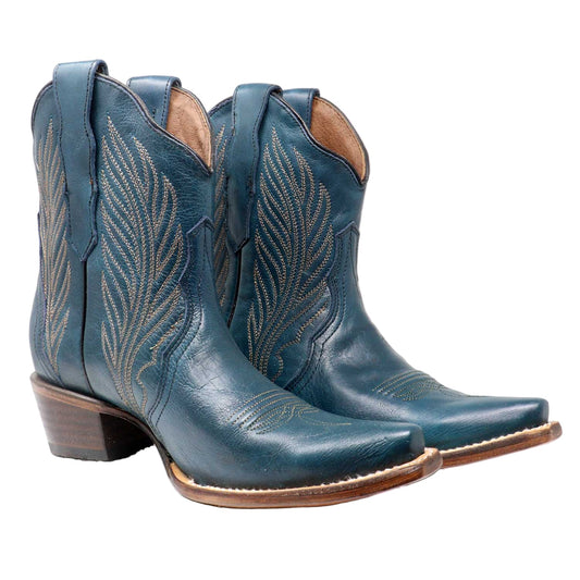 Circle G Navy Blue Embroidery Ankle Boot