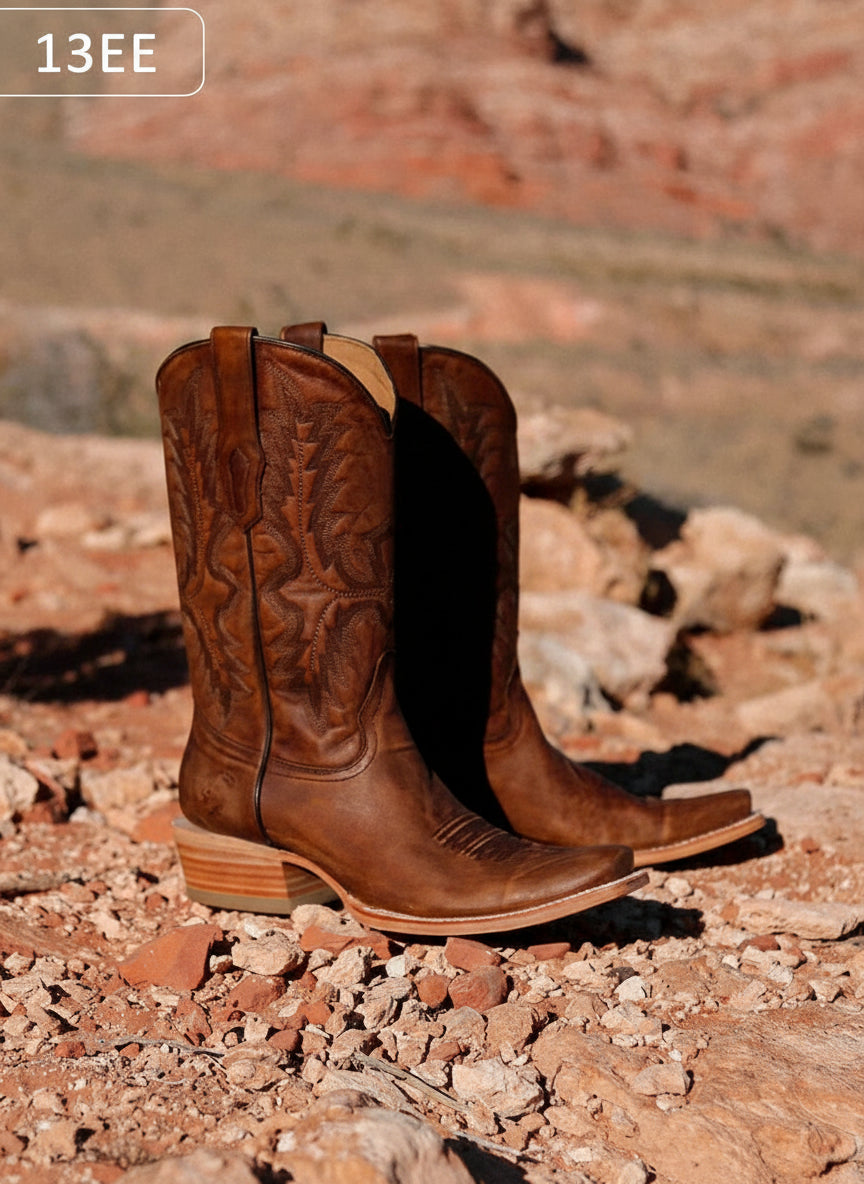 Corral Men's Brown Goat Skin Narrow Square Toe Boot - Size 13EE