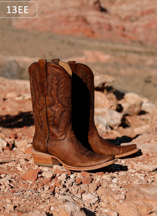 Corral Men's Brown Goat Skin Narrow Square Toe Boot - Size 13EE