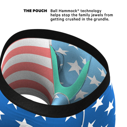 Shinesty Ball Hammock Boxers - American Flag
