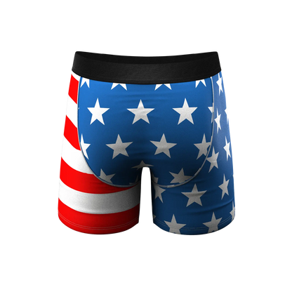 Shinesty Ball Hammock Boxers - American Flag
